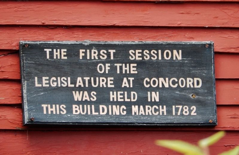 First Session of the Legislature at Concord Marker image. Click for full size.