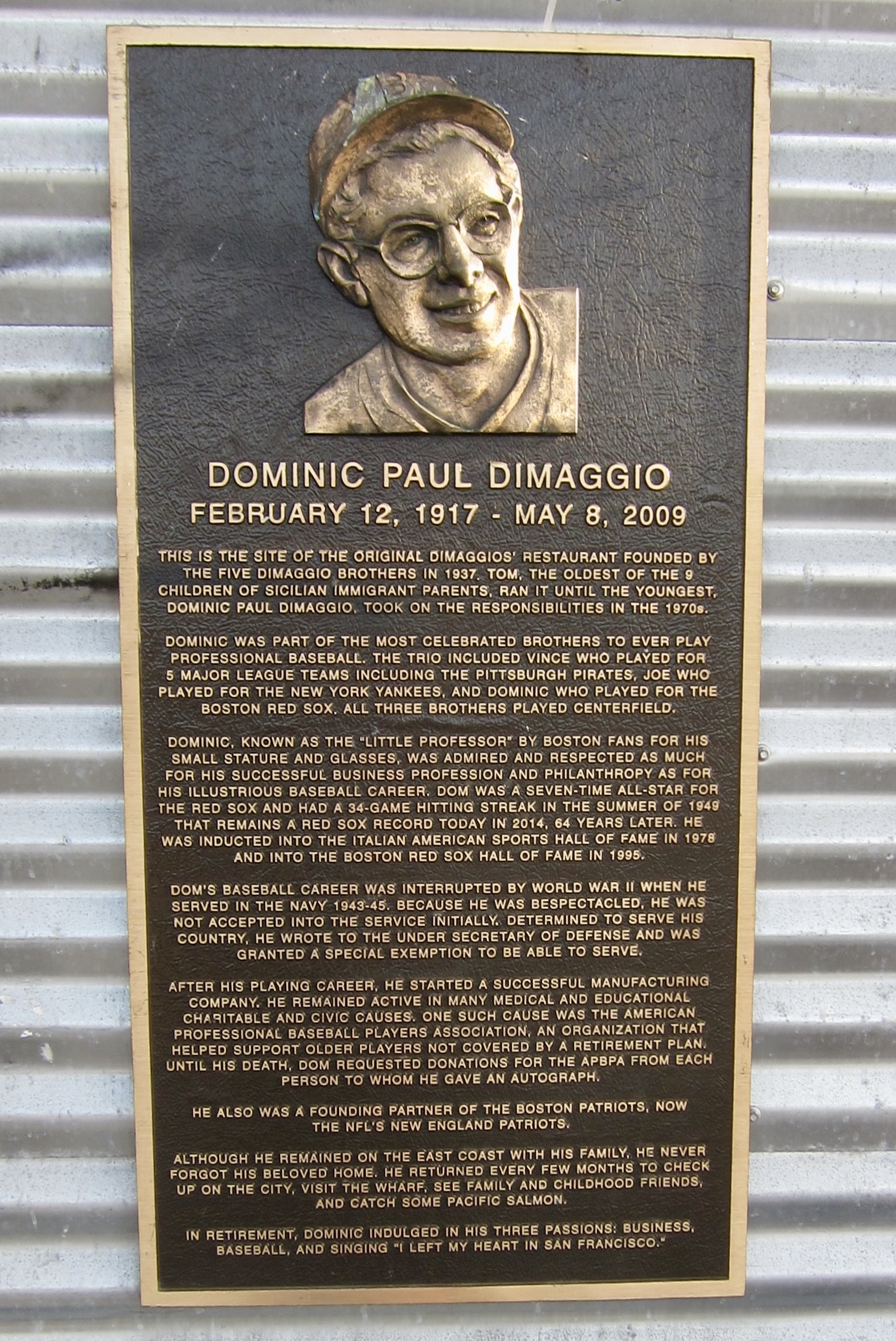 Dominic Paul DiMaggio Marker