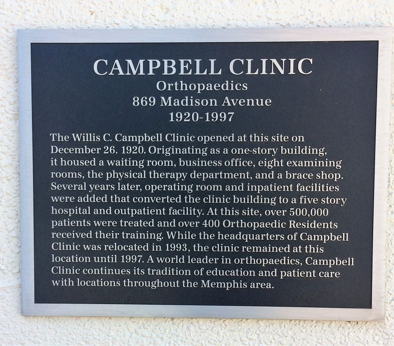 Campbell Clinic Marker image. Click for full size.