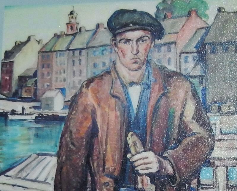 Marker detail: <i>Howard Lathrop, A Portsmouth Fisherman</i>. Click for full size. Marker detail: <i>Howard Lathrop, A Portsmouth Fisherman</i> image. Click for full size.