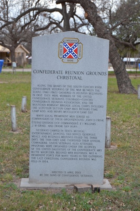Confederate Reunion Grounds Marker. Click for full size. Confederate Reunion Grounds Marker image. Click for full size.