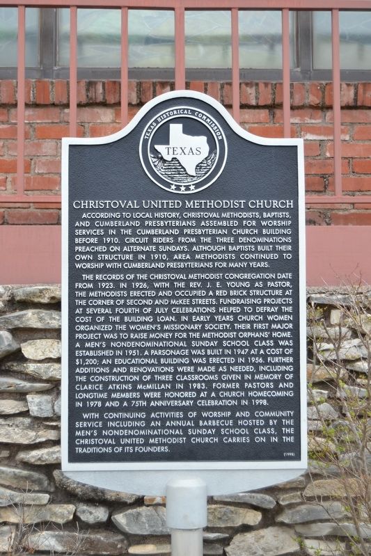 Christoval United Methodist Church Marker image. Click for full size.
