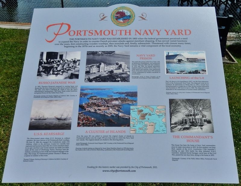 Portsmouth Navy Yard Marker. Click for full size. Portsmouth Navy Yard Marker image. Click for full size.