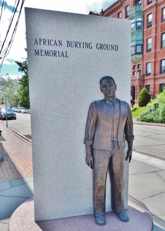 African Burying Ground Memorial Statue (<i>east side</i>). Click for full size. African Burying Ground Memorial Statue (<i>east side</i>) image. Click for full size.