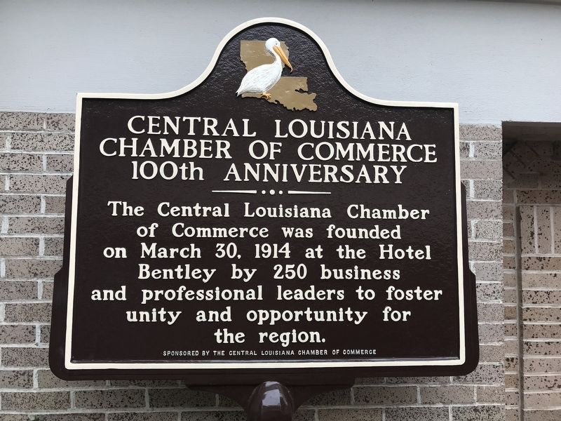 Central Louisiana Chamber of Commerce 100th Anniversary Marker image. Click for full size.