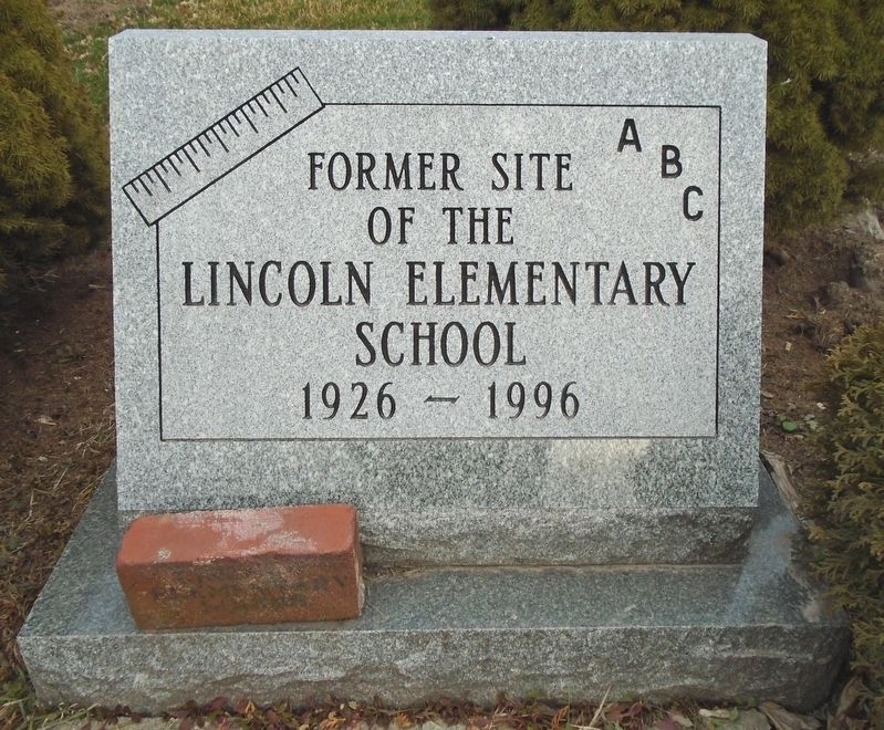 Former Site of the Lincoln Elementary School Marker image. Click for full size.