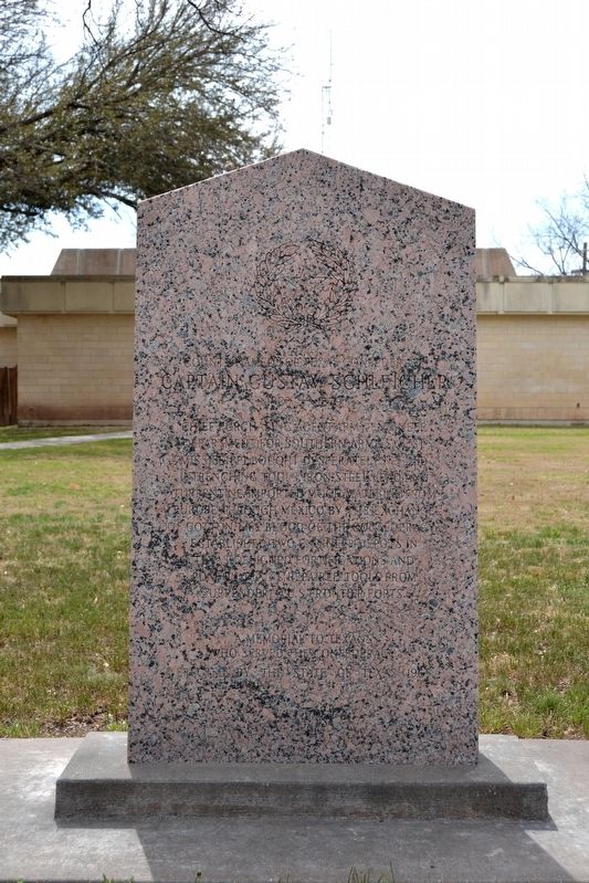 Captain Gustav Schleicher Marker. Click for full size. Captain Gustav Schleicher Marker image. Click for full size.