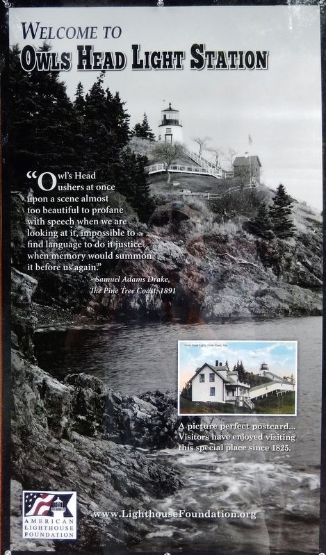 Welcome to Owls Head Light Station Marker (<i>panel 1</i>) image. Click for full size.