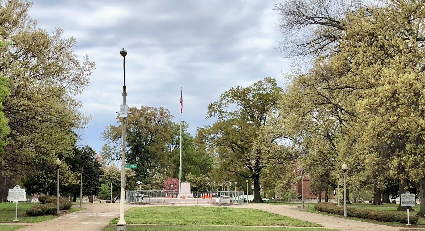 Nathan Bedford Forrest statue removed, only pedestal left.. Click for full size. Nathan Bedford Forrest statue removed, only pedestal left. image. Click for full size.