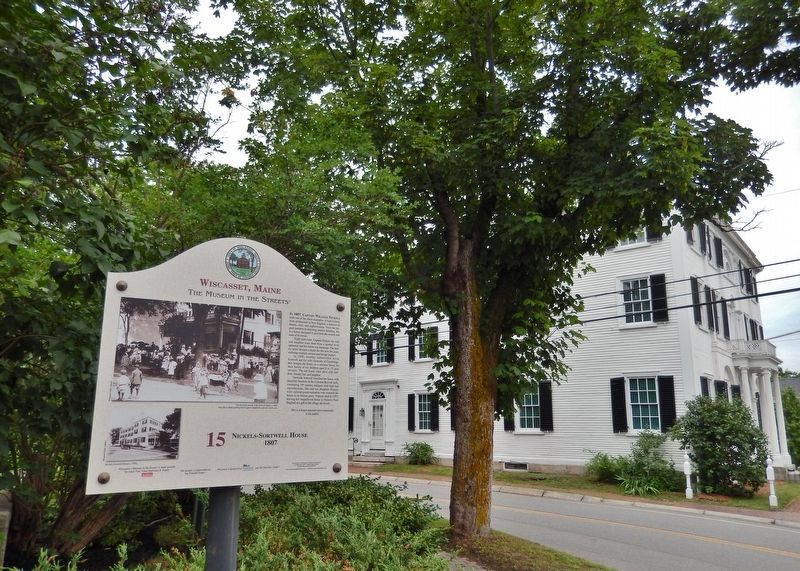 Nickels-Sortwell House 1807 Marker (<i>wide view; house across street to the left</i>). Click for full size. Nickels-Sortwell House 1807 Marker (<i>wide view; house across street to the left</i>) image. Click for full size.