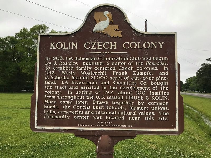 Kolin Czech Colony Marker image. Click for full size.