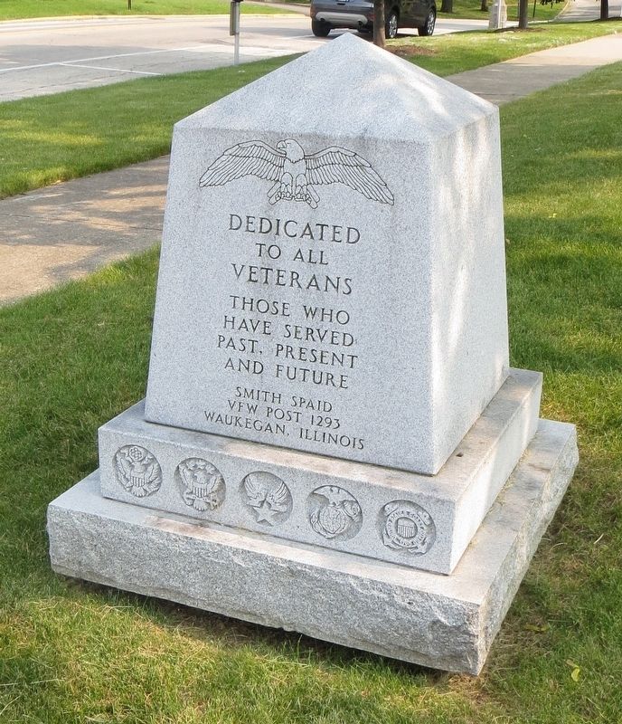 Waukegan Veterans Memorial Marker image. Click for full size.