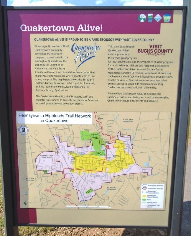 Quakertown Alive! Marker. Click for full size. Quakertown Alive! Marker image. Click for full size.
