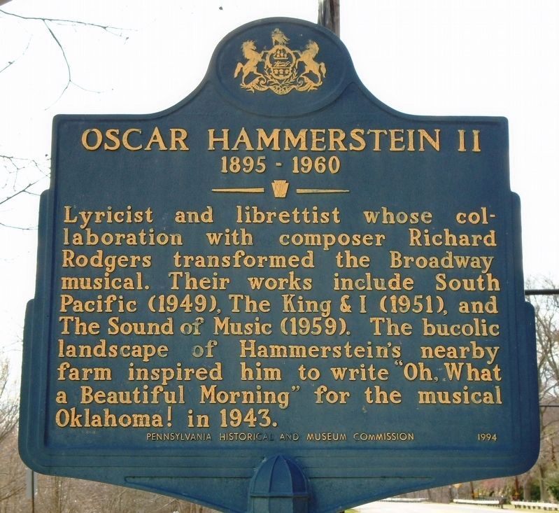 Oscar Hammerstein II Marker image. Click for full size.