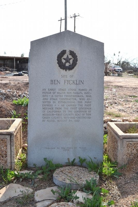 Site of Ben Ficklin Marker image. Click for full size.