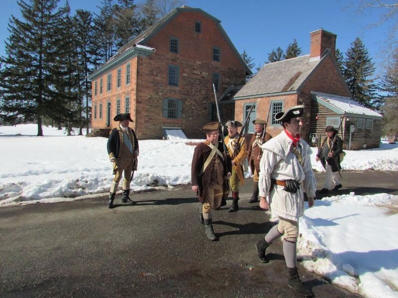 Gen. Washington Inspects the Troops at the Dey Mansion image. Click for full size.
