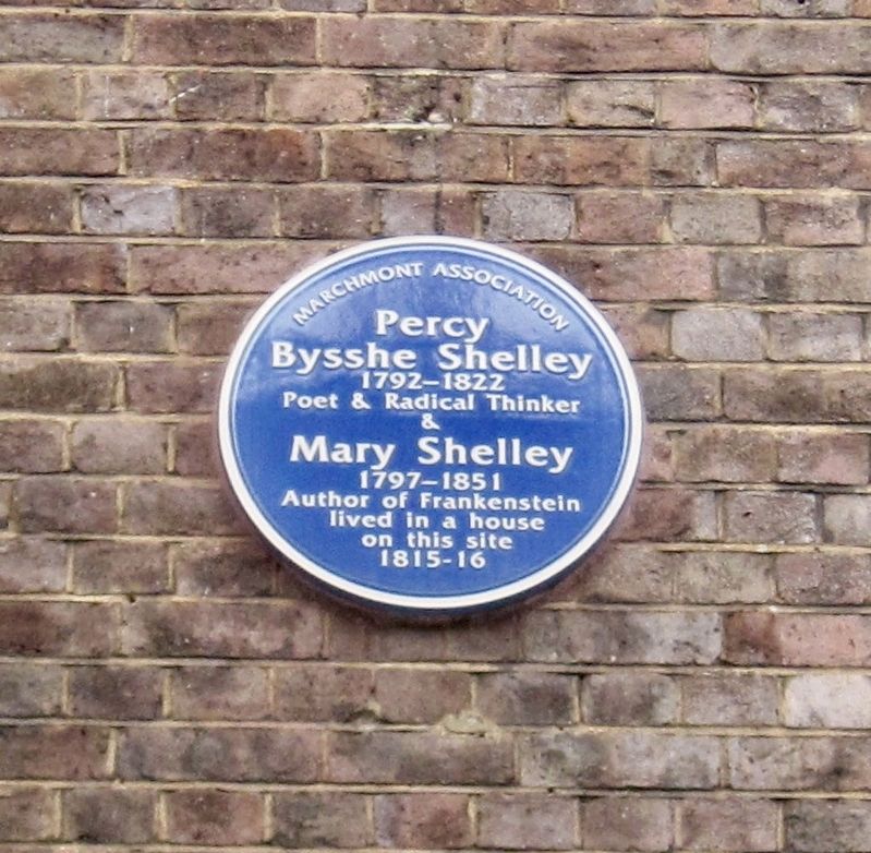 Percy Bysshe Shelley and Mary Shelley Marker image. Click for full size.