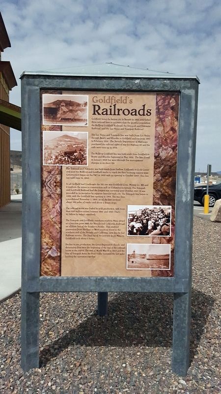 Goldfield’s Railroads Marker image. Click for full size.