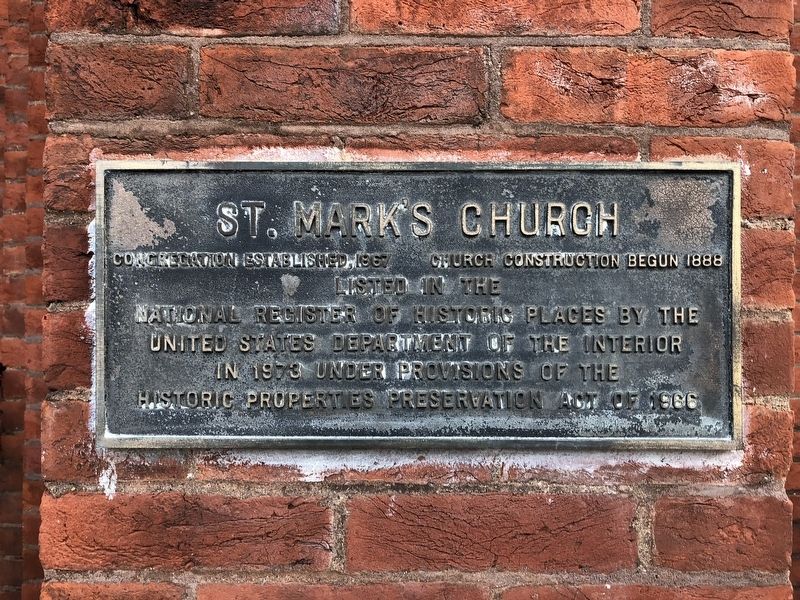 St. Mark's Church Marker image. Click for full size.