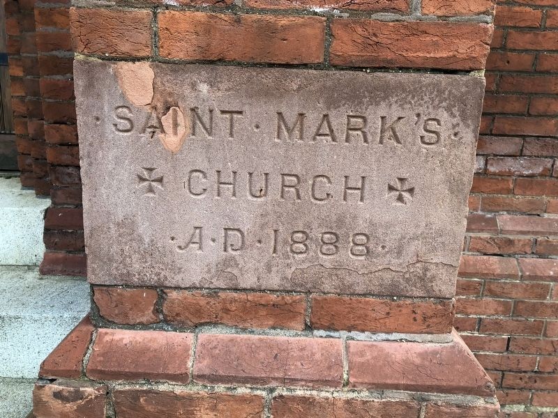 St. Mark's Church Cornerstone image. Click for full size.
