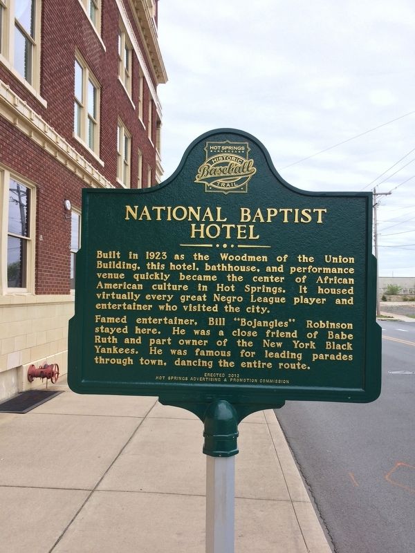 National Baptist Hotel Marker image. Click for full size.