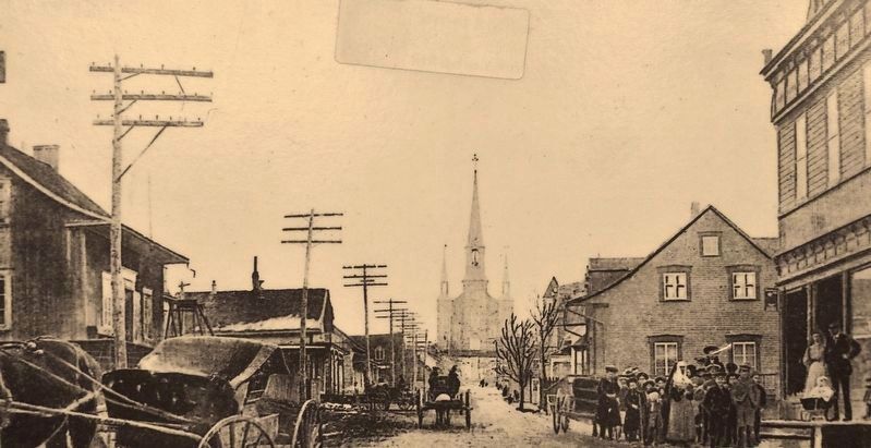 Marker detail: Horse-drawn buggys on the street image. Click for full size.