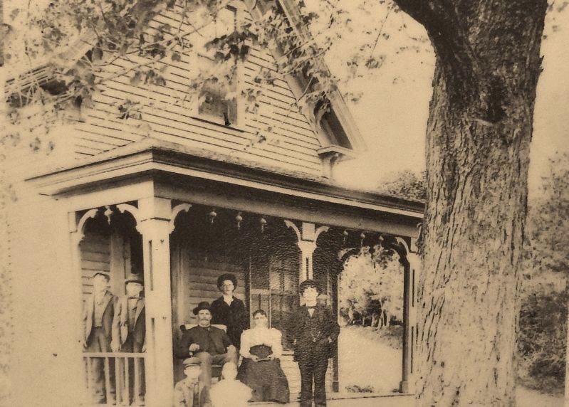 Marker detail: Charles & Therese Giroux family, Lockwood home at 117 Kennebec St. ca. 1896 image. Click for full size.