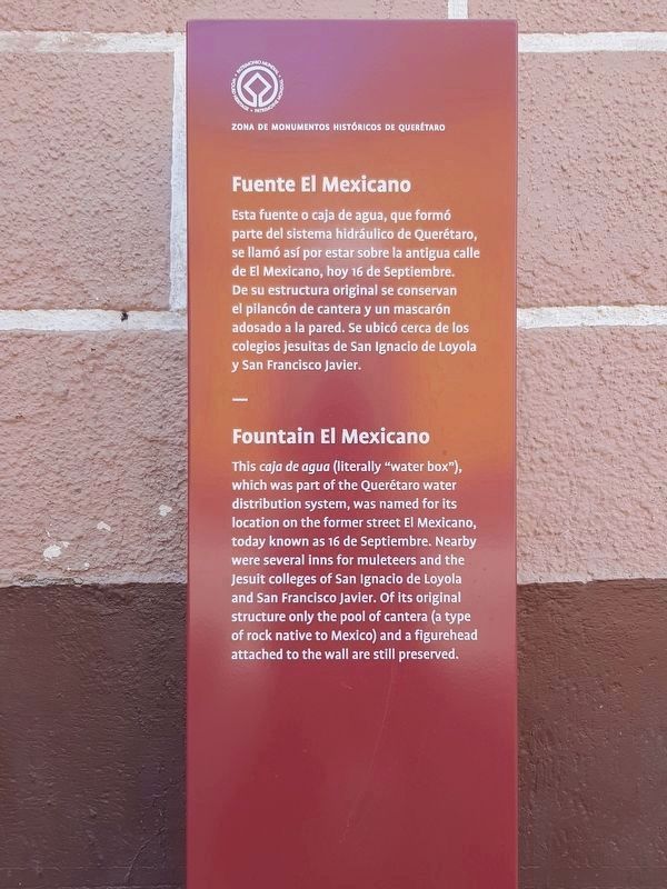 El Mexicano Fountain Marker image. Click for full size.