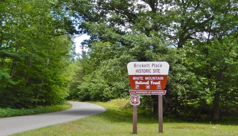 Brickett Place Historic Site Sign (<i>on State Highway 113; turn here for access</i>) image. Click for full size.