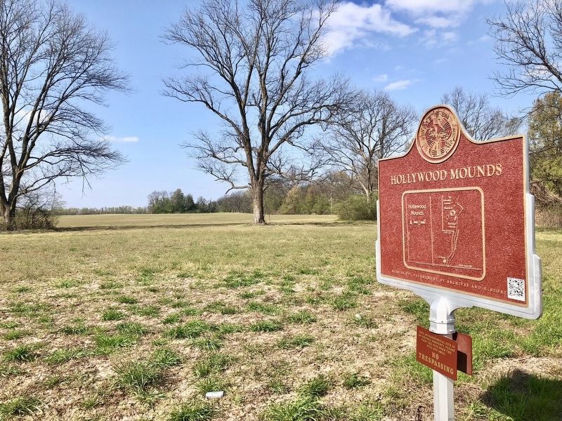 View from marker towards former location of Mound A. image. Click for full size.