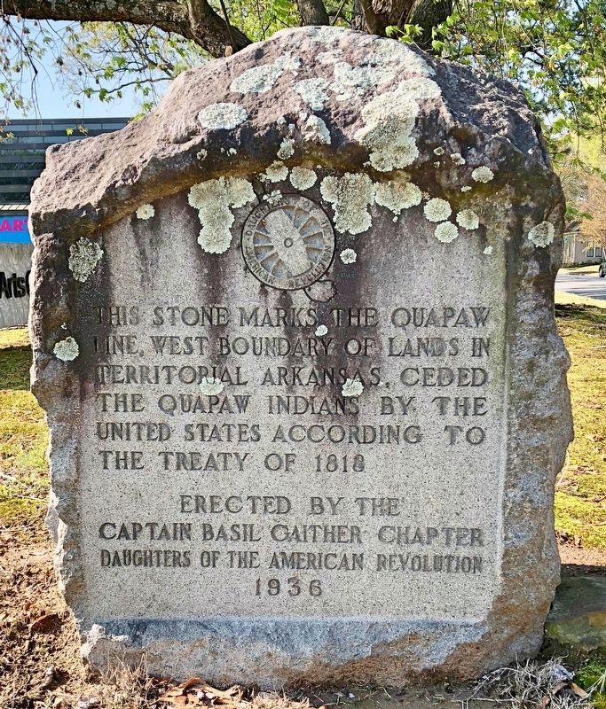 The Quapaw Line stone.. Click for full size. The Quapaw Line stone. image. Click for full size.