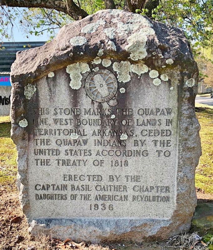 The Quapaw Line stone. image. Click for full size.