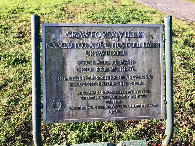 Crawfordsville Marker image. Click for full size.