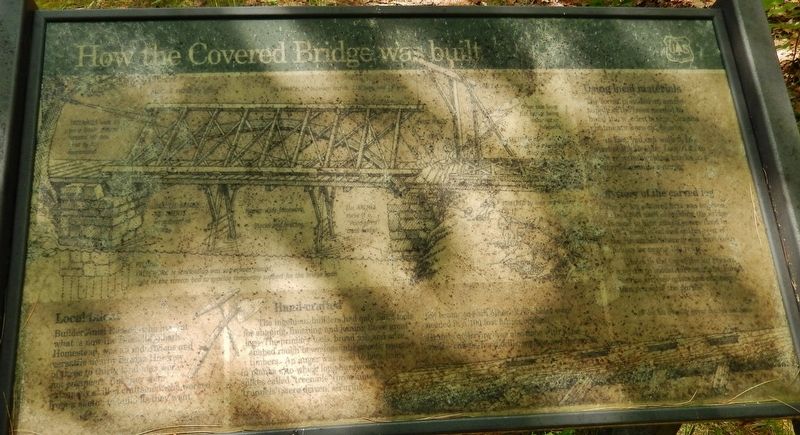 How the Covered Bridge was Built Marker image. Click for full size.