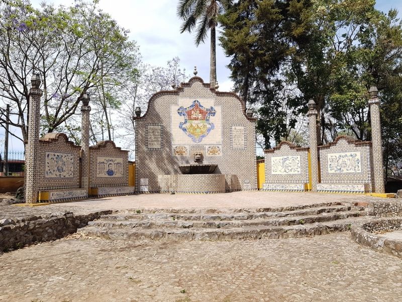 The Mexican Fountain at El Cerrito del Carmen and associated markers. Click for full size. The Mexican Fountain at El Cerrito del Carmen and associated markers image. Click for full size.
