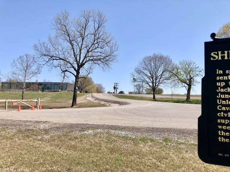 East view showing construction going on for a Jacksonport State Park Visitors Center.. Click for full size. East view showing construction going on for a Jacksonport State Park Visitors Center. image. Click for full size.