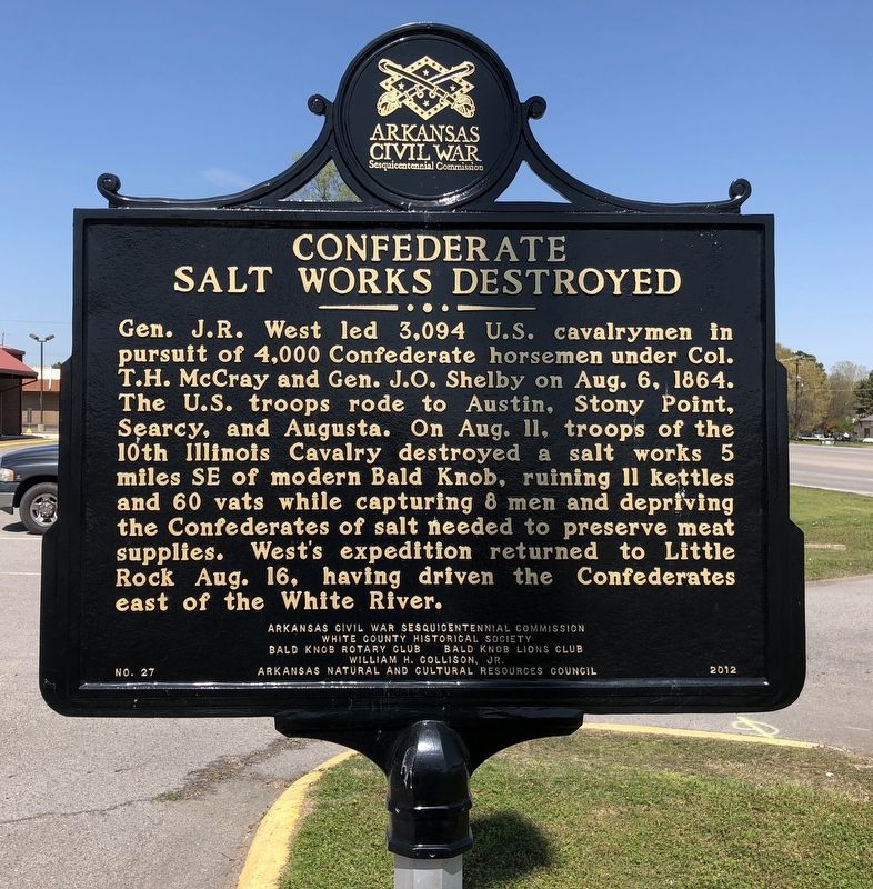 Confederate Salt Works Destroyed Marker image. Click for full size.