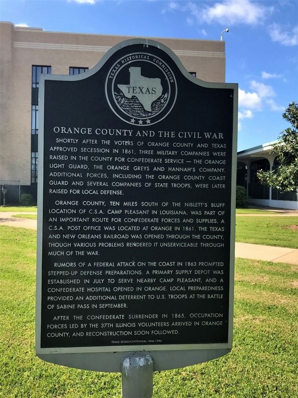 Orange County and the Civil War Marker image. Click for full size.