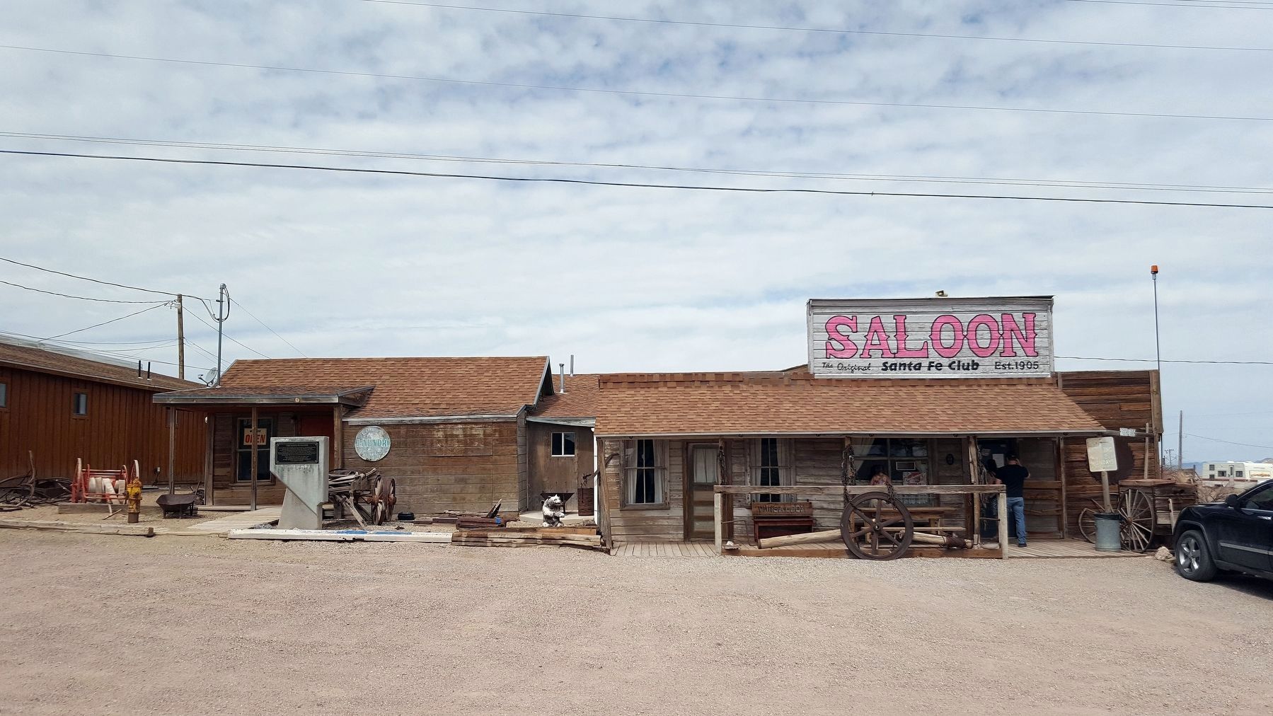 Santa Fe Saloon and Marker. Click for full size. Santa Fe Saloon and Marker image. Click for full size.