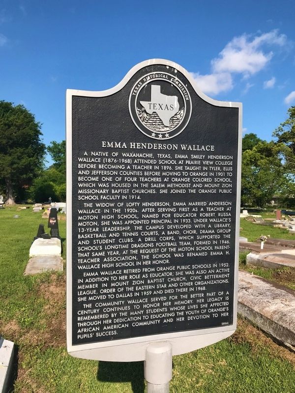 Emma Henderson Wallace Marker image. Click for full size.