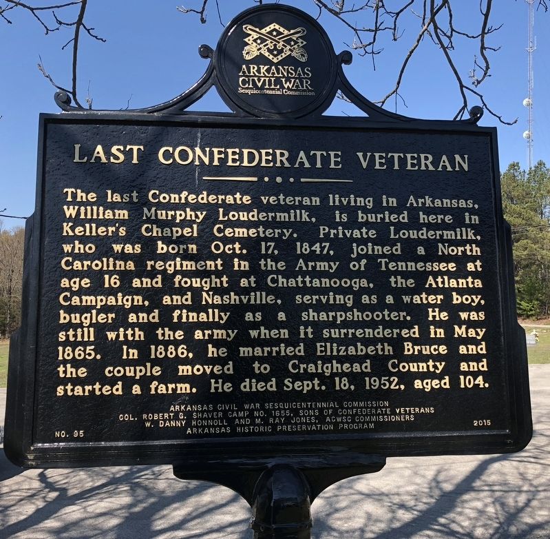 Last Confederate Veteran Marker. Click for full size. Last Confederate Veteran Marker image. Click for full size.