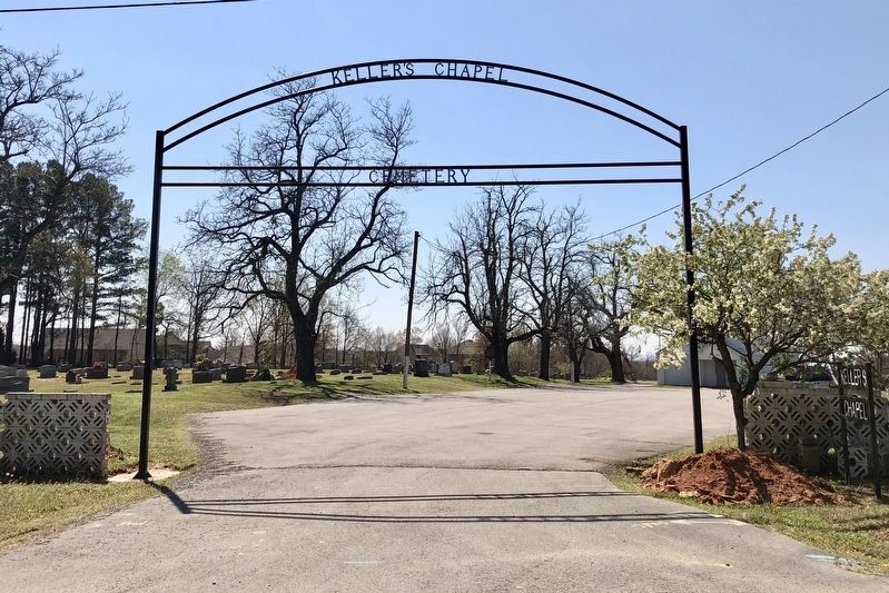 View from the cemetery entrance and the marker, just right of center.. Click for full size. View from the cemetery entrance and the marker, just right of center. image. Click for full size.