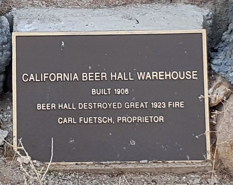 California Beer Hall Warehouse Marker image. Click for full size.