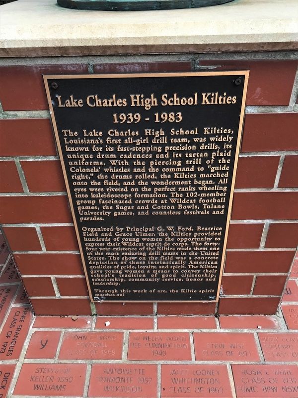Lake Charles High School Kilties Marker image. Click for full size.