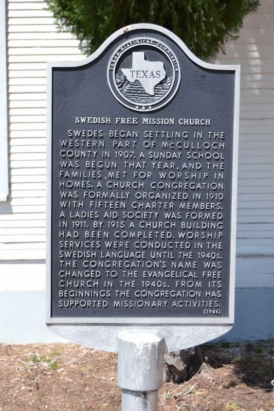 Swedish Free Mission Church Marker image. Click for full size.