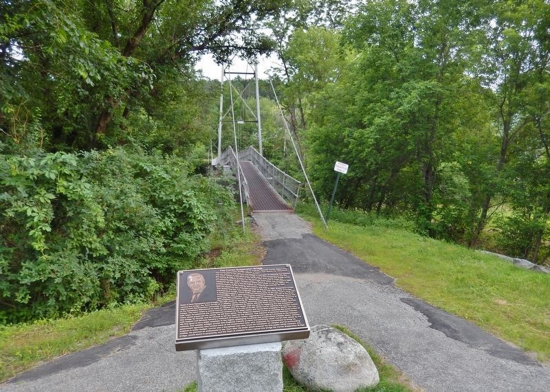 The Curran Suspension Bridge Marker (<i>duplicate/identical marker at north end of bridge</i>). Click for full size. The Curran Suspension Bridge Marker (<i>duplicate/identical marker at north end of bridge</i>) image. Click for full size.