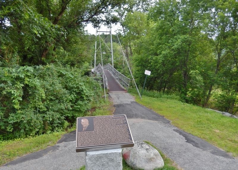 The Curran Suspension Bridge Marker (<i>duplicate/identical marker at north end of bridge</i>) image. Click for full size.