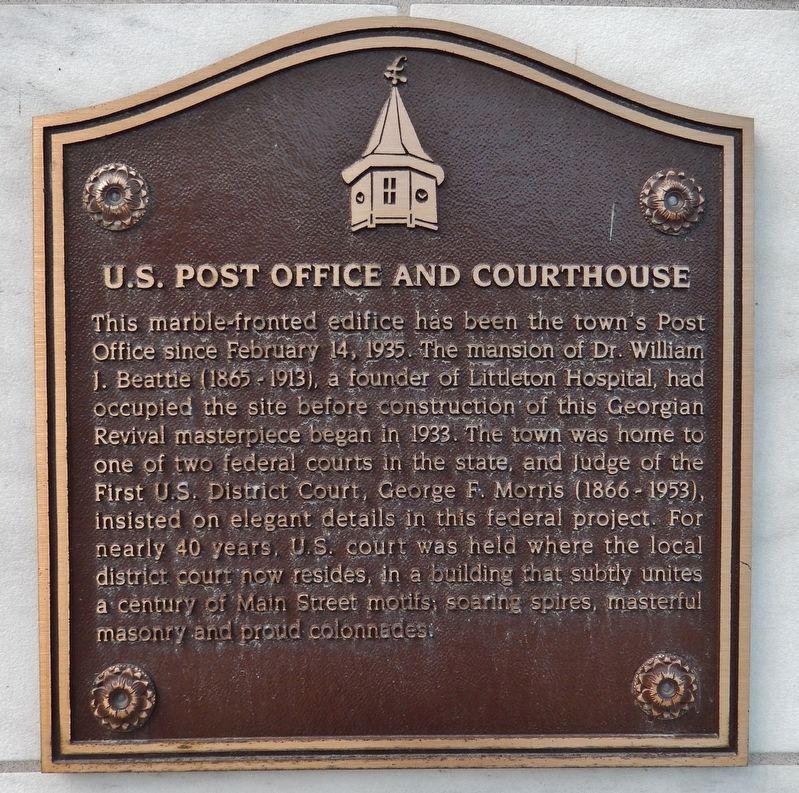 U.S. Post Office and Courthouse Marker image. Click for full size.
