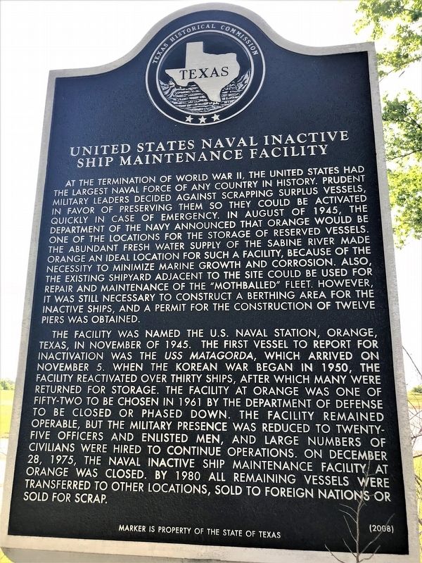 United States Naval Inactive Ship Maintenance Facility Marker image. Click for full size.