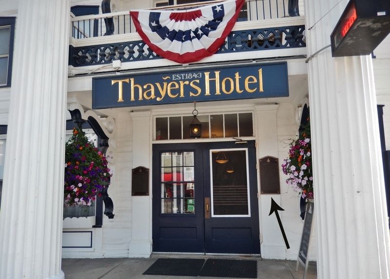 A Legendary Landmark Marker (<i>wide view; marker visible to the right of main entrance doors</i>). Click for full size. A Legendary Landmark Marker (<i>wide view; marker visible to the right of main entrance doors</i>) image. Click for full size.